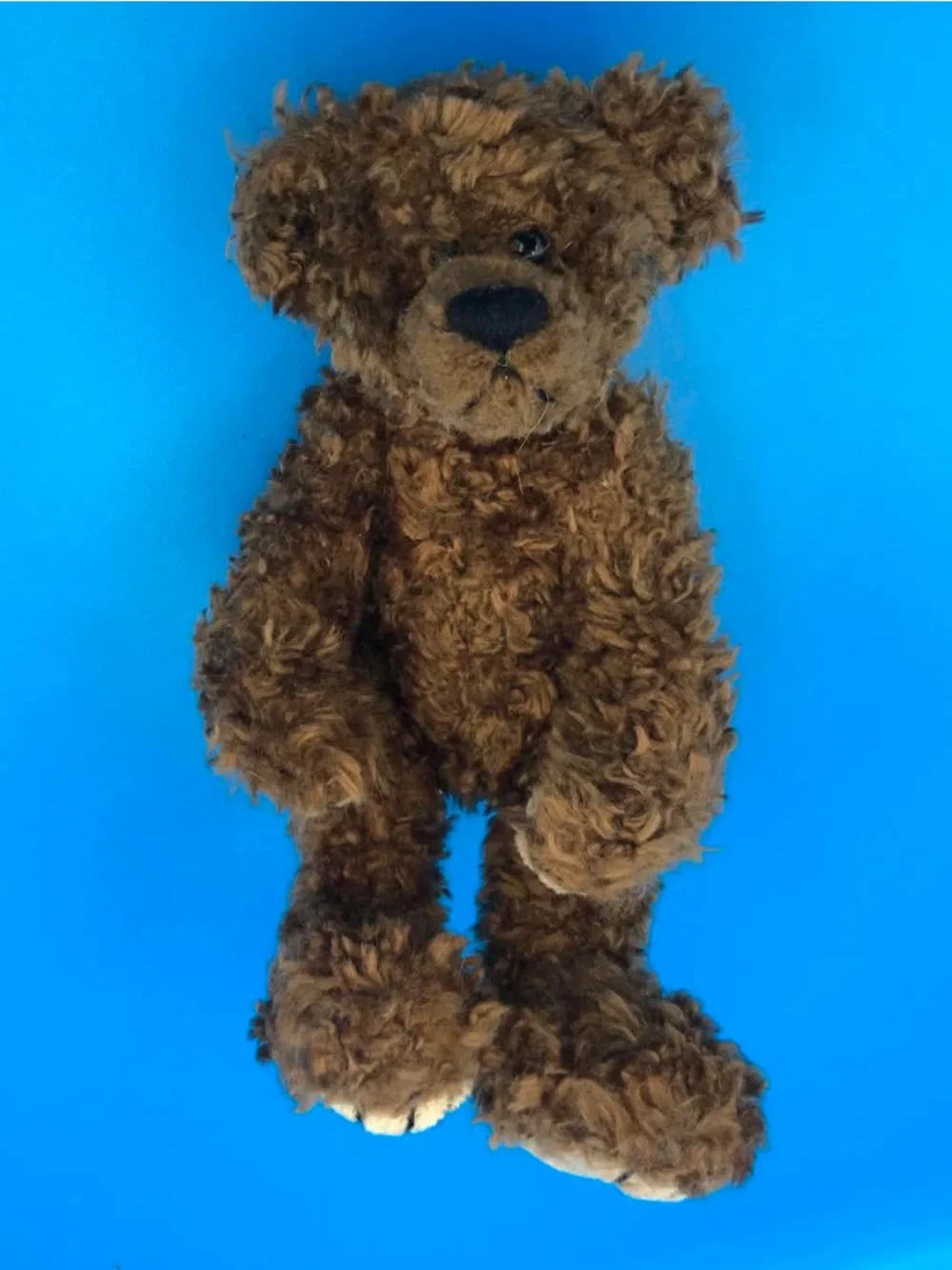 1993 Ty Brown Curly Teddy Bear - Soft Mohair - Attic Treasures - - Picture 3 of 11